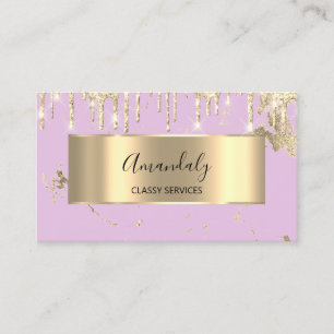 Professional Luxury Gold Royal Marble Pink Pastel Business Card
