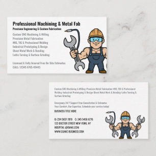 Professional Machining & Metal Fabrication Service Business Card
