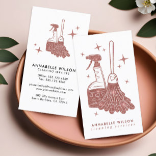 Professional Maid & House Cleaning Business Card