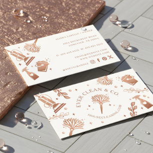 Professional Maid & House Cleaning Tools/Supplies Business Card