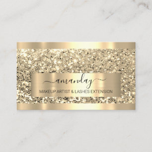 Professional Make up Artist Event Planer Gold Business Card
