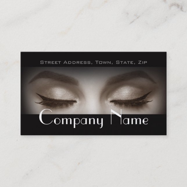 Professional Make-Up Artist / Makeup Model Business Card (Front)
