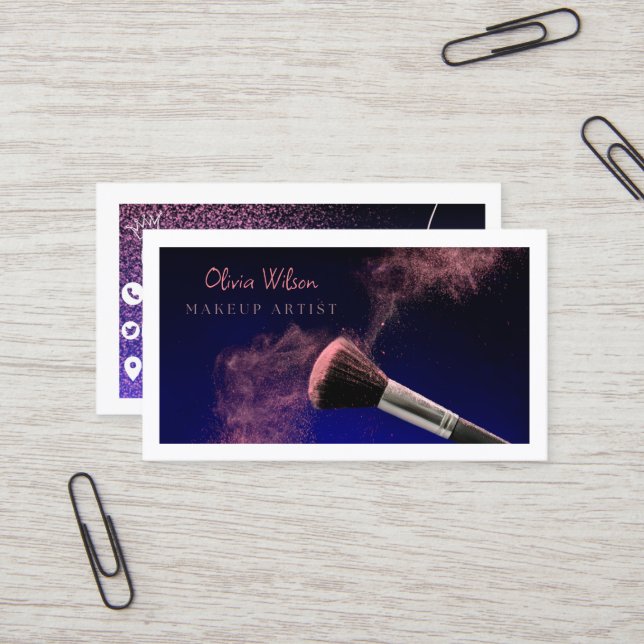 Professional Makeup Artist Business Cards  (Front/Back In Situ)