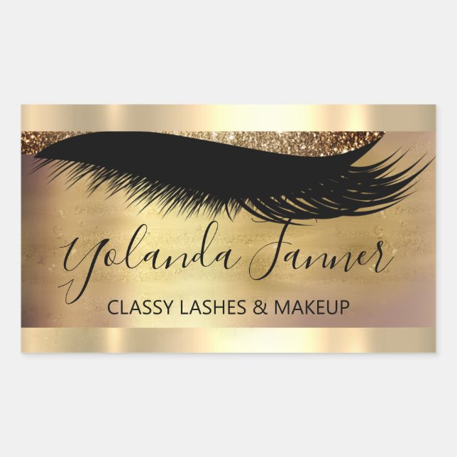 Professional Makeup Artist Eyelash Boutique Sticker (Front)