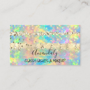 Professional Makeup Eyelash Cosmetic Holograph SPA Business Card