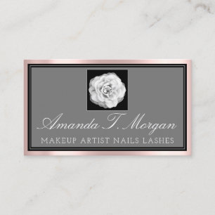 Professional Makeup Rose Appointment Event Pink Business Card