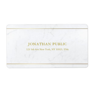 Professional Marble Gold Text Simple Design Trendy