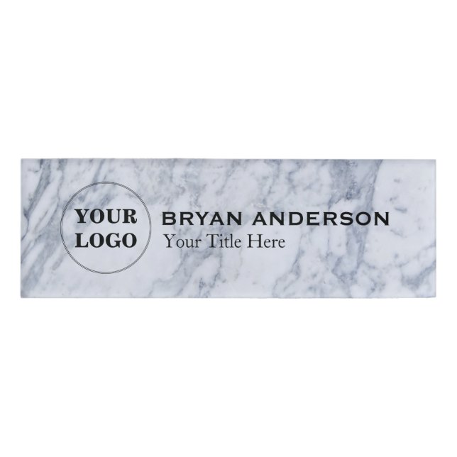 Professional Marble Name Tag (Front)