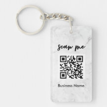 Professional Marble QR Code Your Logo Keychain