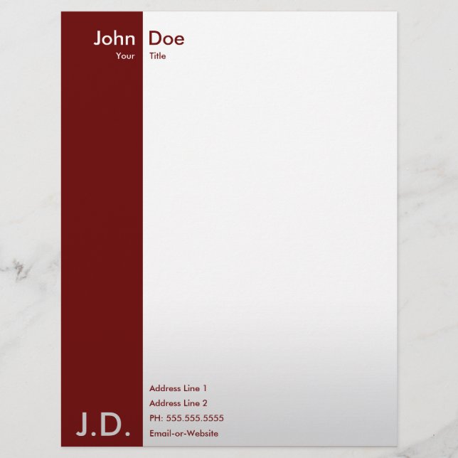 professional maroons letterhead (Front)