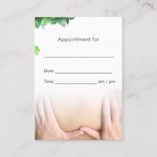 Professional Massage Therapy Salon Appointment Card