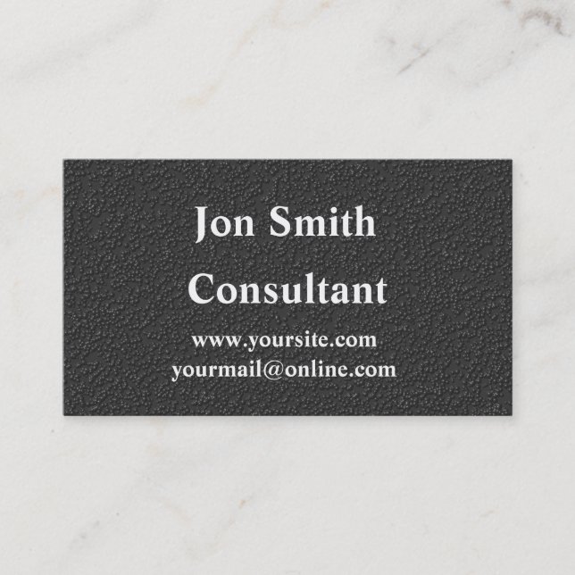 Professional matte black business card (Front)