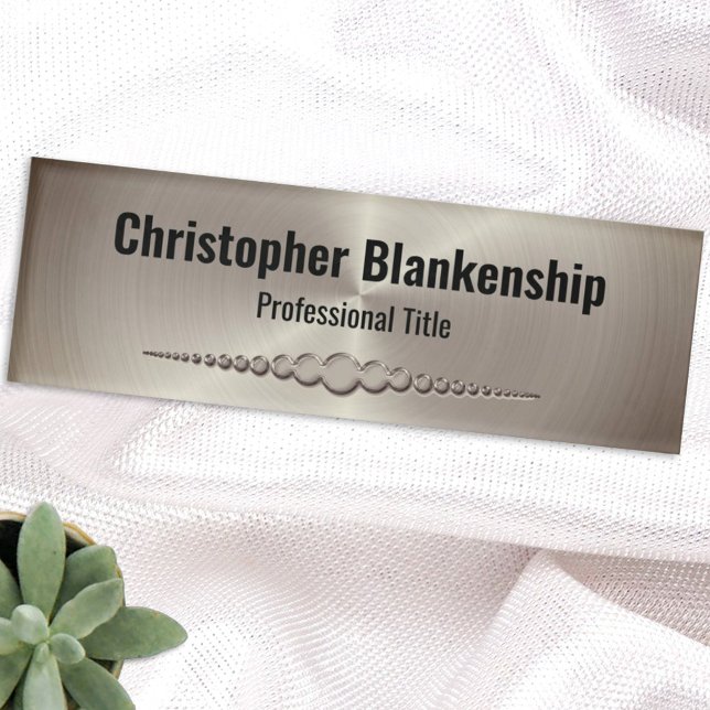 Professional Matte Silver Metallic Custom Name Tag (Creator Uploaded)