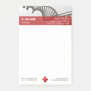 Professional Medical 3D Symbol Cross DNA Post-it Notes
