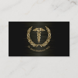 Professional Medical Brush Black Steel Business Card