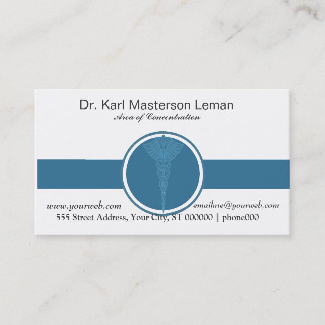 Professional  Medical Doctor Appointment Card (Front)