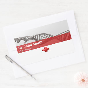 Professional Medical Science DNA Strand Cross Sticker