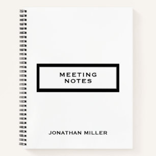 Professional Meeting Notes Notebook