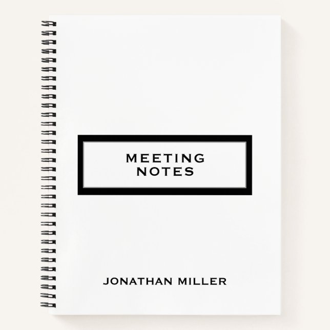 Professional Meeting Notes Notebook (Front)