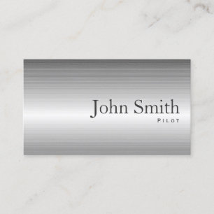 Professional Metal Background Pilot Aviator Business Card