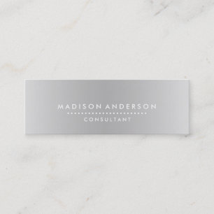 Professional Metal Elegant Modern Plain Silver Mini Business Card