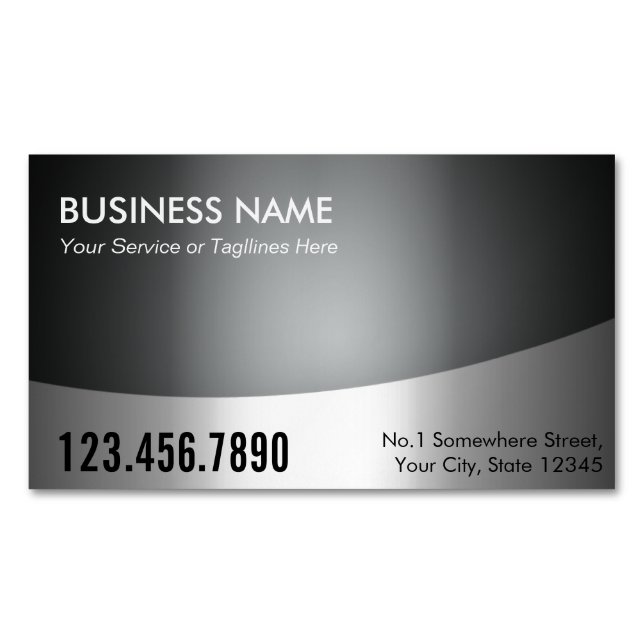 Professional Metal Modern Magnetic Business Card (Front)