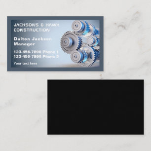 Professional Metal Tool Construction Company Business Card