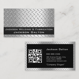 Professional Metal Welding Fabrication Contractor Business Card
