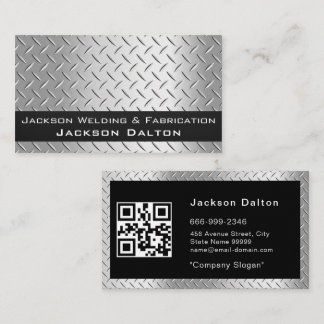Professional Metal Welding Fabrication Contractor Business Card