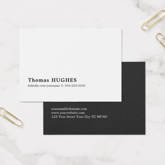 Professional Minimal Black White Consultant Business Card