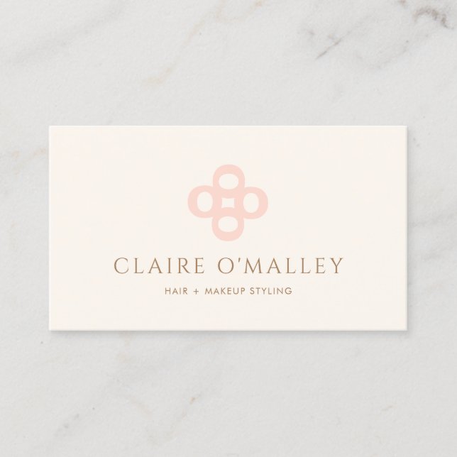 Professional Minimal Modern Reflective O Monogram Business Card (Front)