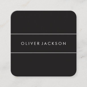 Professional Minimalist Accent Lines Square Business Card