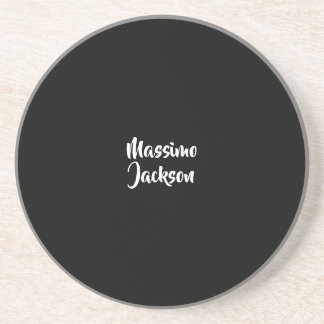 Professional Minimalist Add Name Personalized Coaster