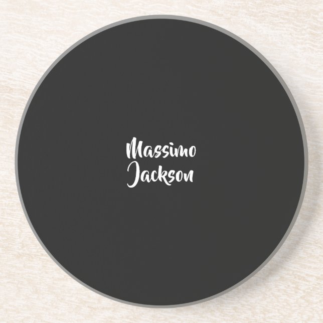 Professional Minimalist Add Name Personalized Coaster (Front)