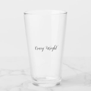 Professional Minimalist Add Name Personalized Glass