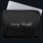Professional Minimalist Add Name Personalized Laptop Sleeve<br><div class="desc">Choose from Different Types and Sizes. Stylish Classical Simple Template For All Needs.</div>