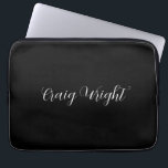 Professional Minimalist Add Name Personalized Laptop Sleeve<br><div class="desc">Choose from Different Types and Sizes. Stylish Classical Simple Template For All Needs.</div>