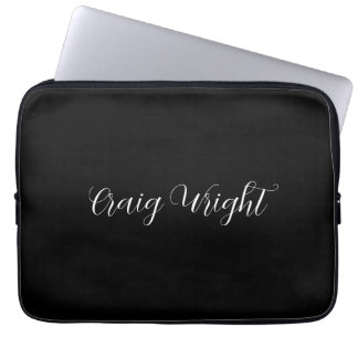Professional Minimalist Add Name Personalized Laptop Sleeve
