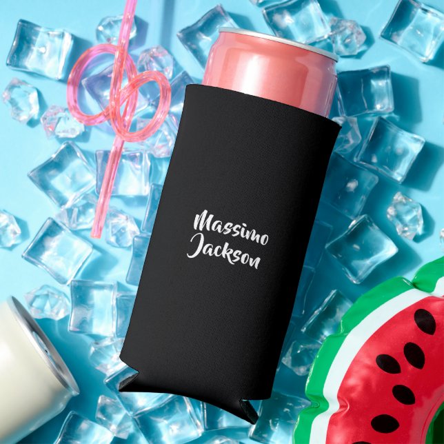 Professional Minimalist Add Name Personalized Seltzer Can Cooler (In Situ Summer)