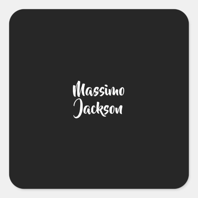 Professional Minimalist Add Name Personalized Square Sticker (Front)