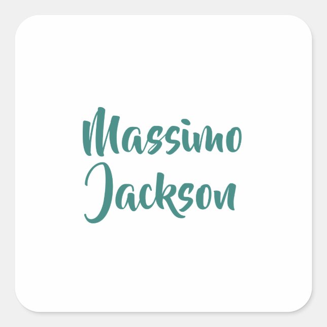 Professional Minimalist Add Name Personalized Square Sticker (Front)