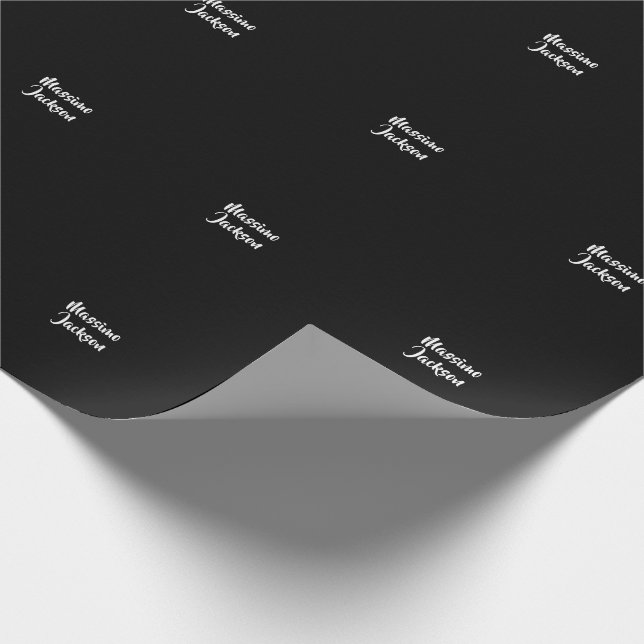 Professional Minimalist Add Name Personalized Wrapping Paper (Corner)