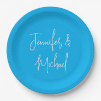 Professional minimalist azure blue calligraphy