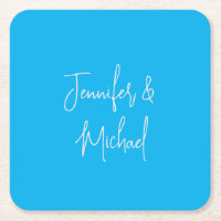 Professional minimalist azure blue calligraphy