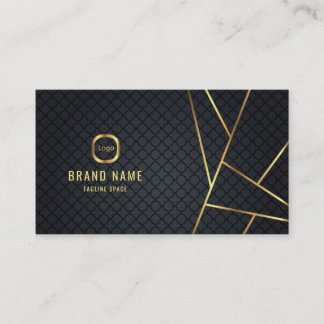 Professional Minimalist black and gold luxury Business Card