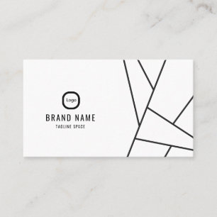 Professional Minimalist black and white luxury Business Card