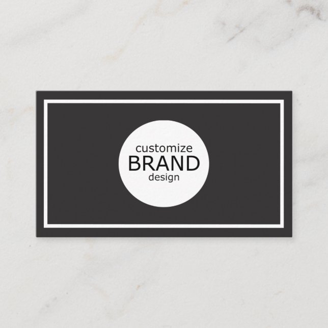 Professional Minimalist Black White Corporate   Business Card (Front)