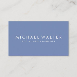 Professional Minimalist Blue Business Card