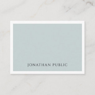 Professional Minimalist Blue Green Simple Template Business Card