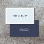 Professional Minimalist Blue White Consultant Business Card<br><div class="desc">Simple customizable business card template. Elegant and cool design. Perfect for any professionals.</div>